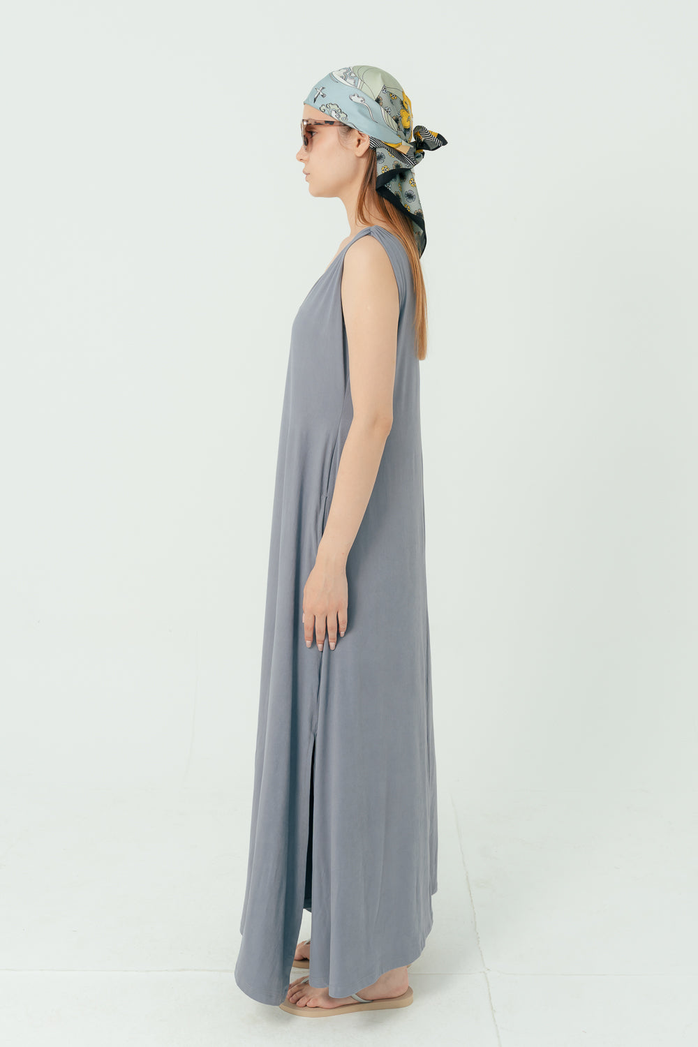 Flowy Dusty Blue Dress