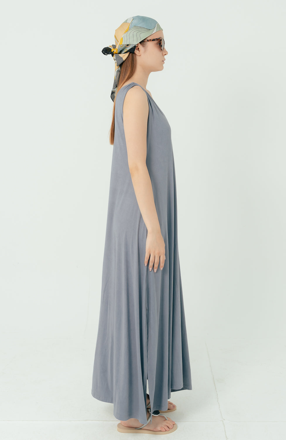 Flowy Dusty Blue Dress