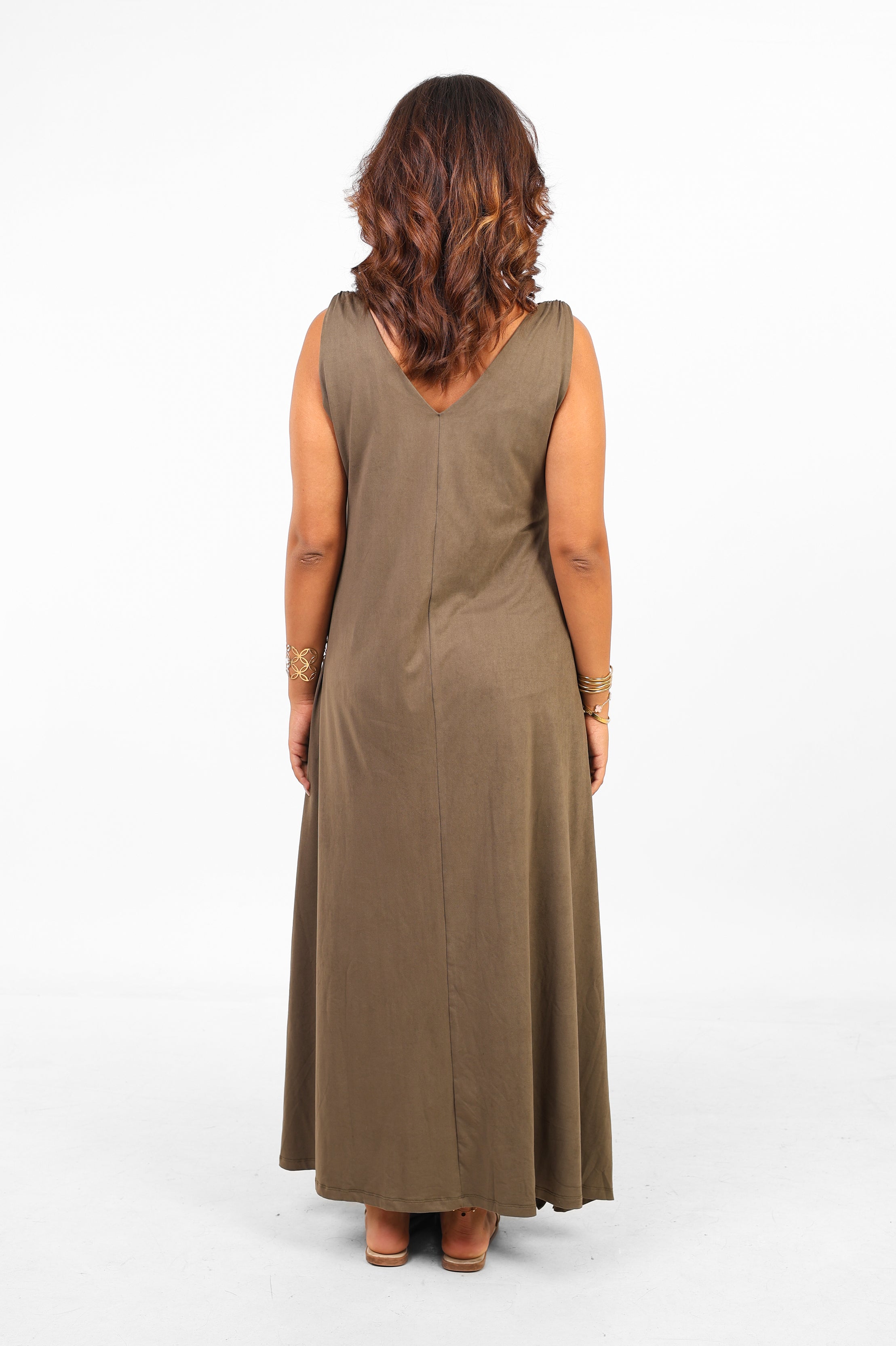 Flowy Earthy Olive Dress