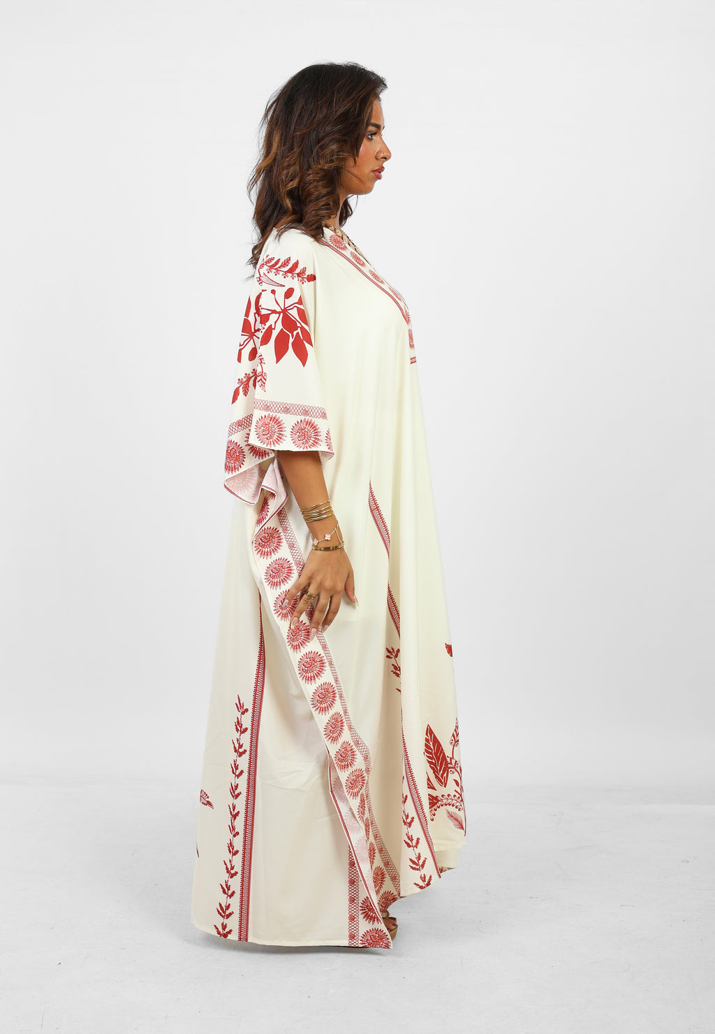 Ivory & Red Heritage Kaftan