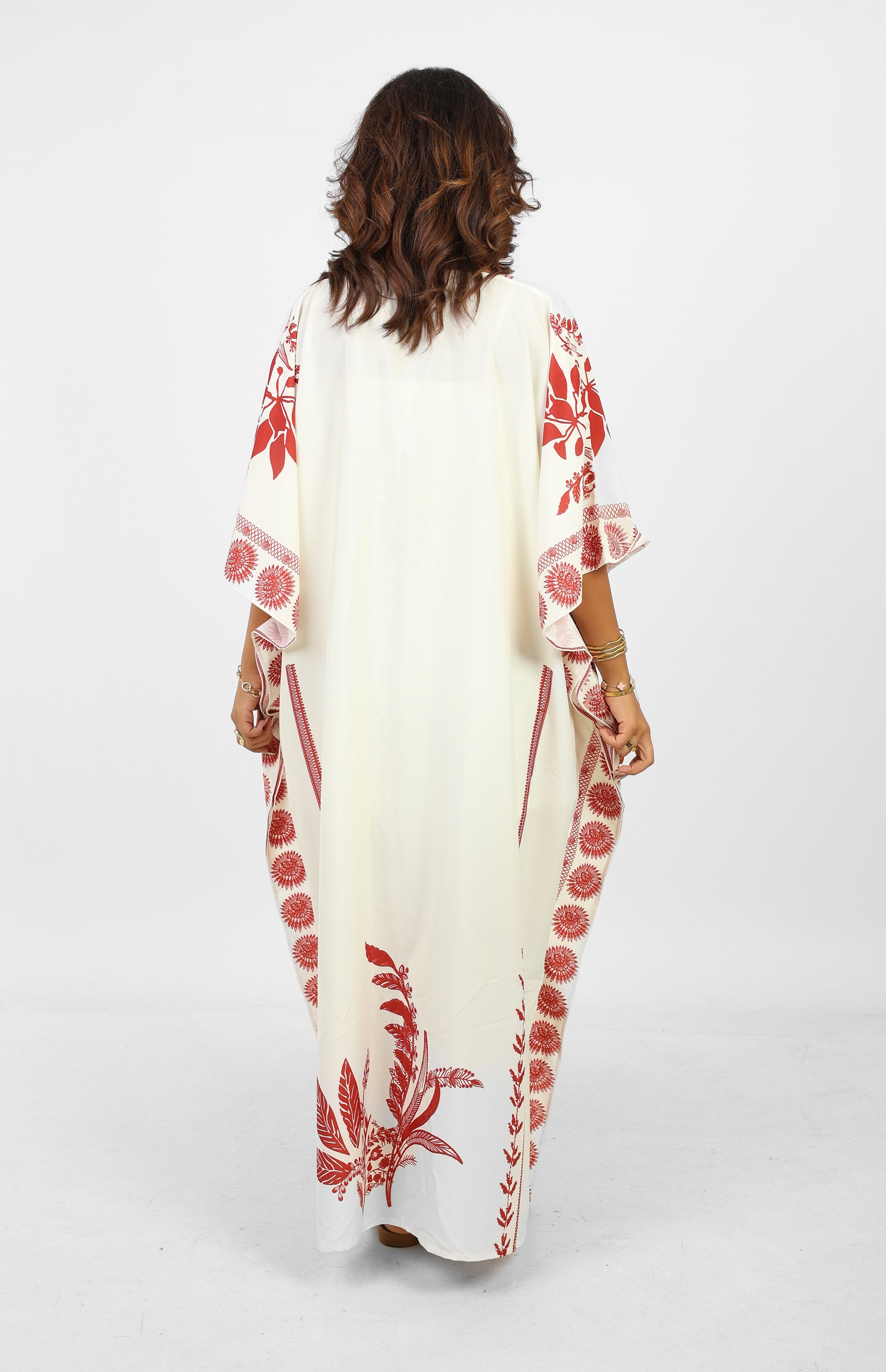 Ivory & Red Heritage Kaftan