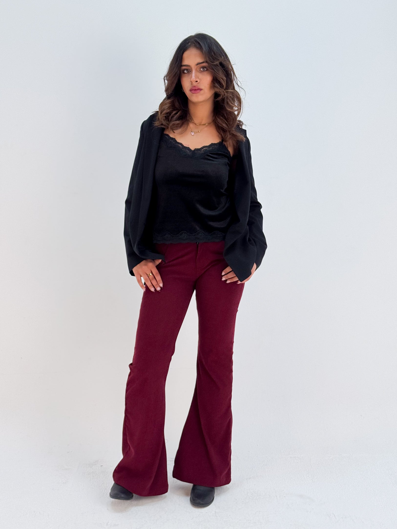 Bruttle Black Velvet Top