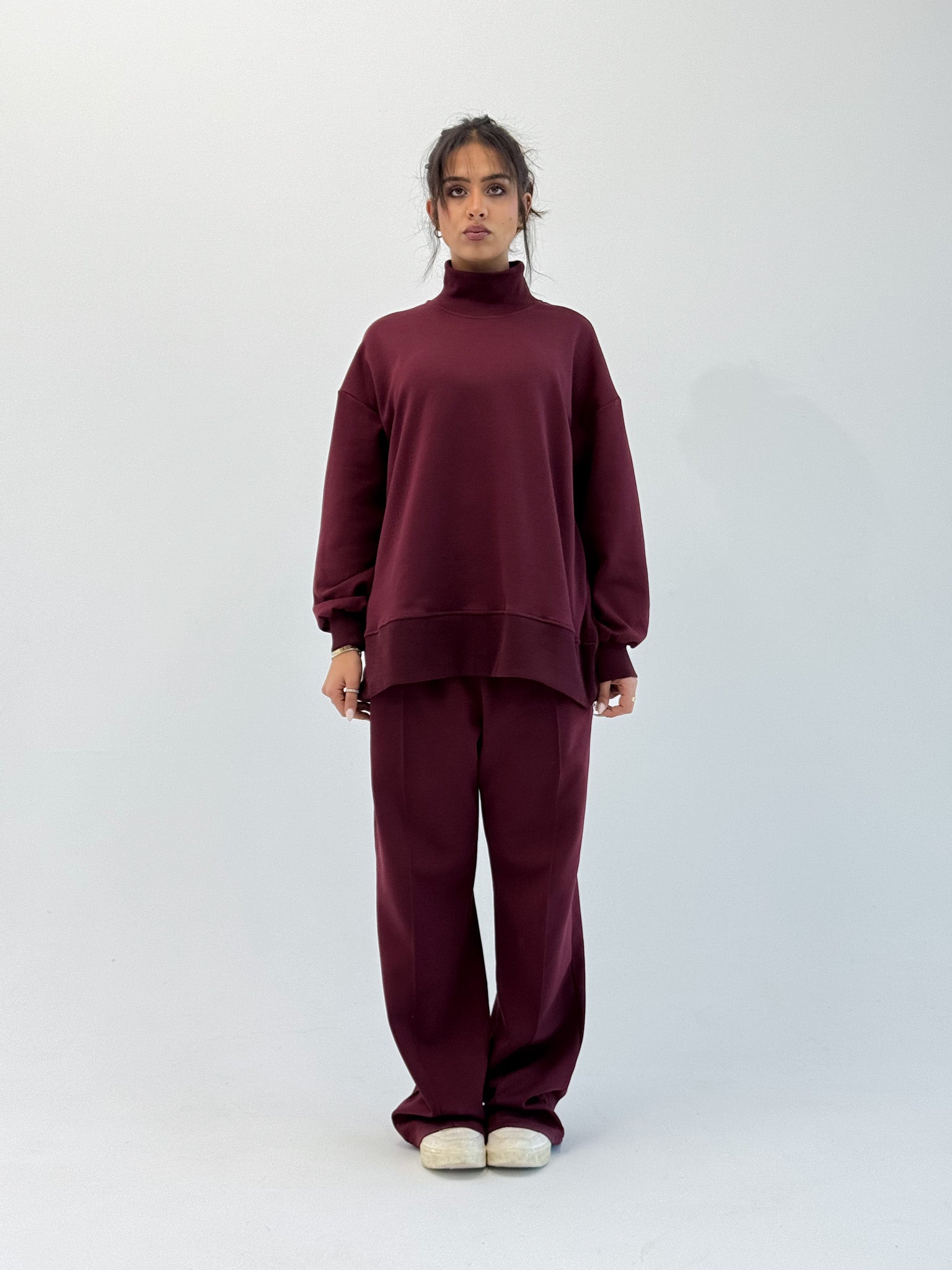 Classic Fleece Burgundy– Lounge Set