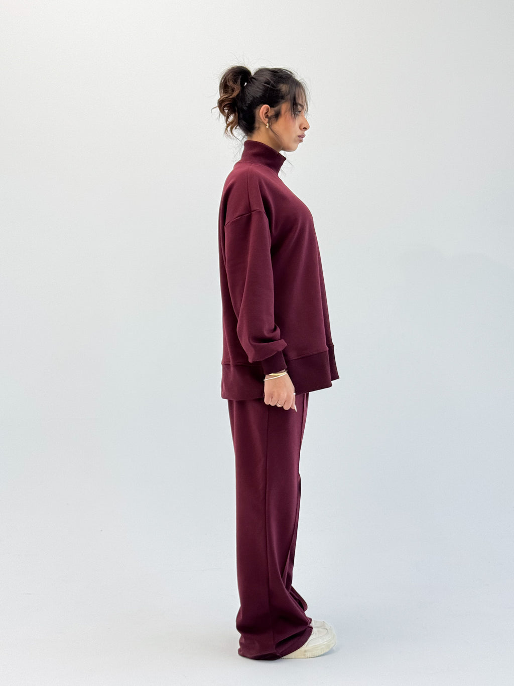 Classic Fleece Burgundy– Lounge Set