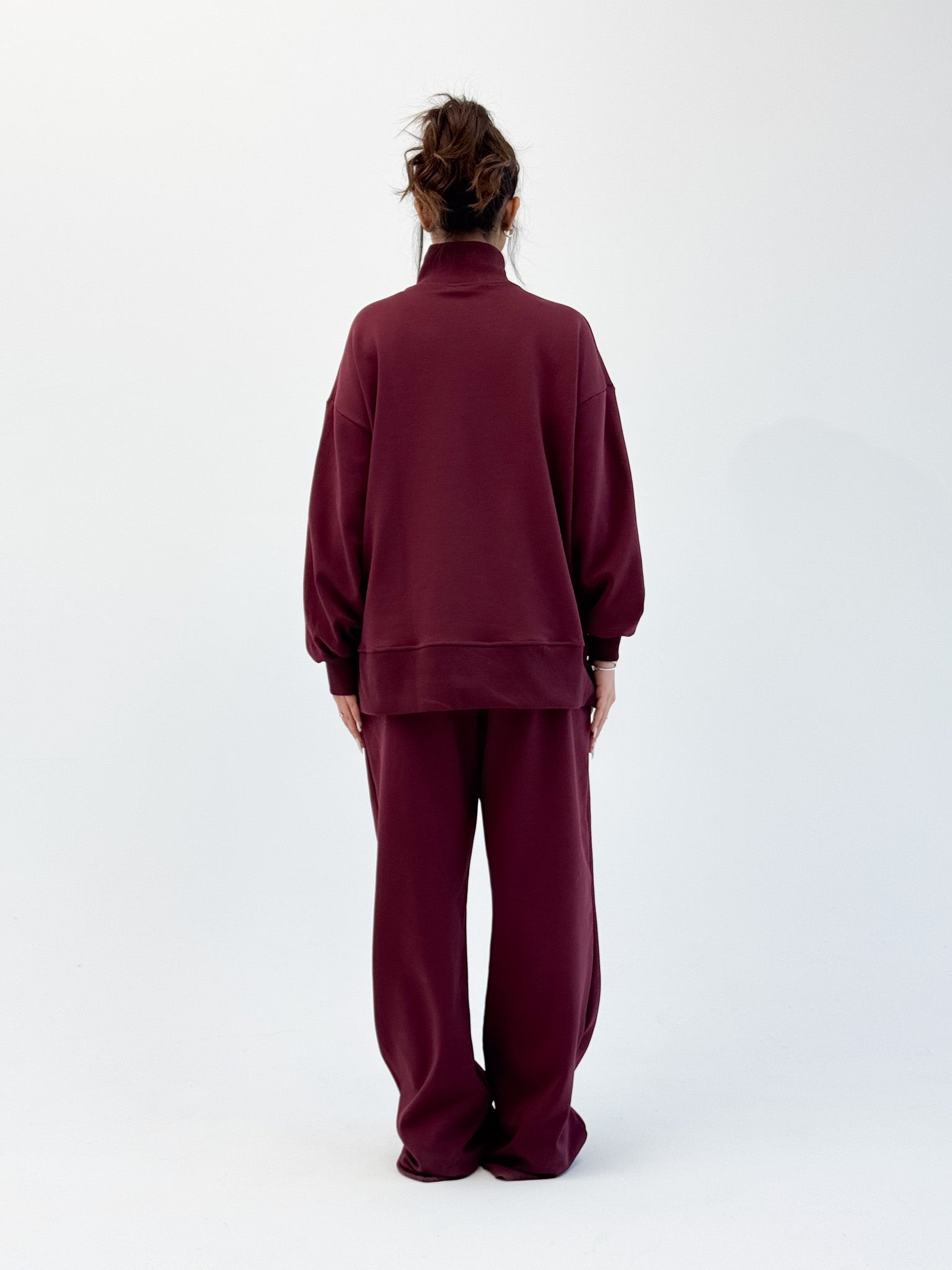 Classic Fleece Burgundy– Lounge Set