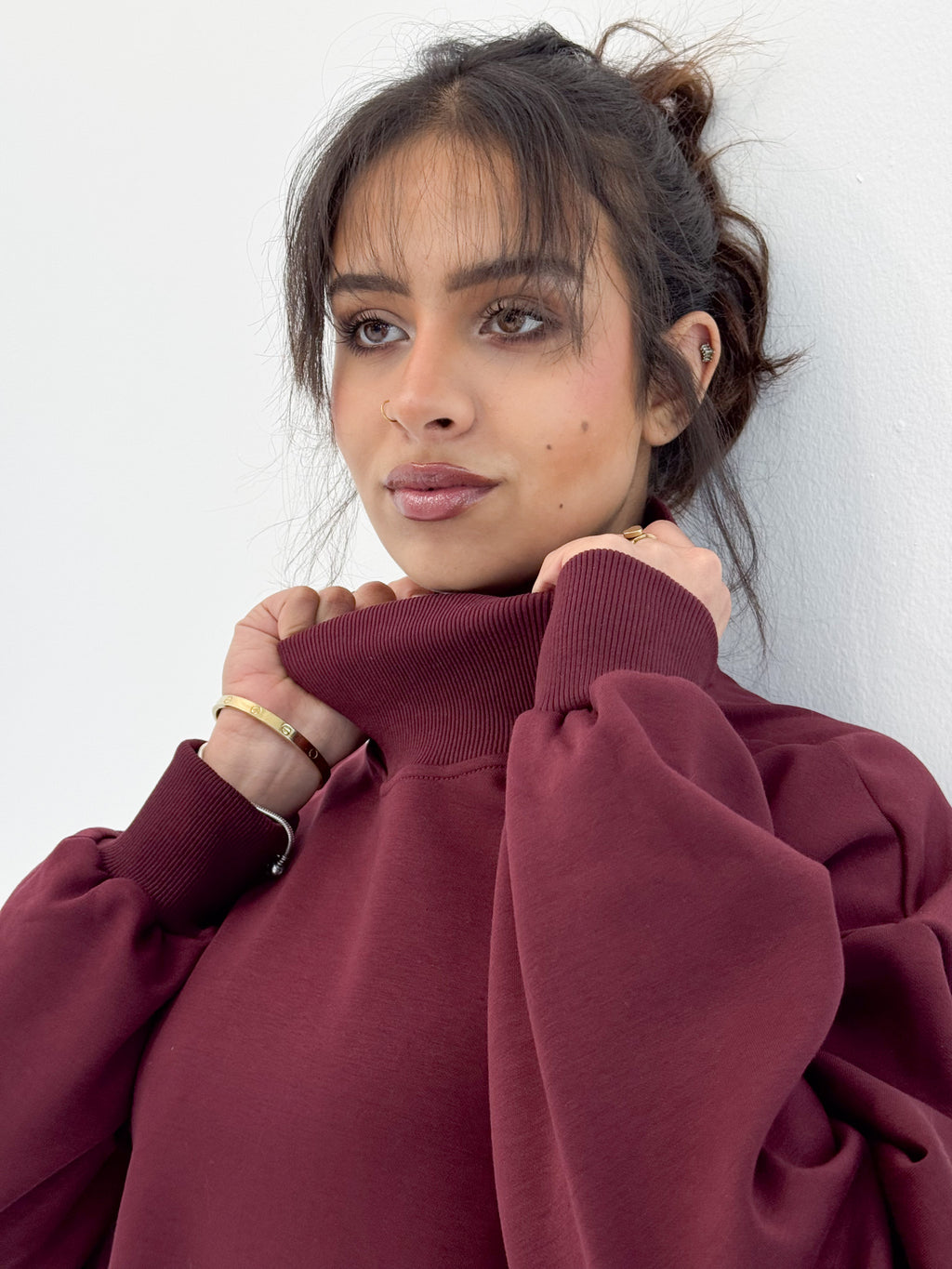 Classic Fleece Burgundy– Lounge Set