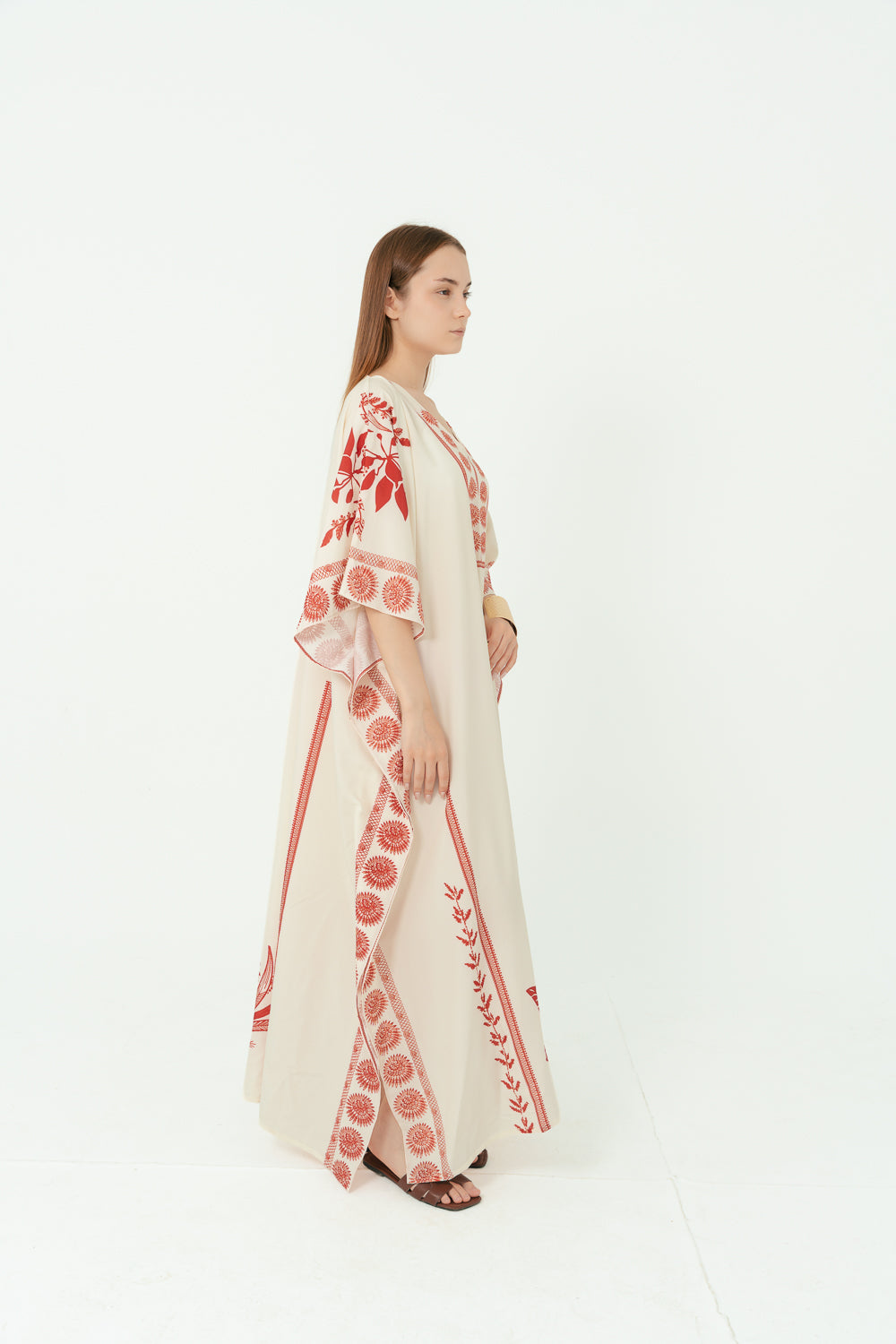 Ivory & Red Heritage Kaftan