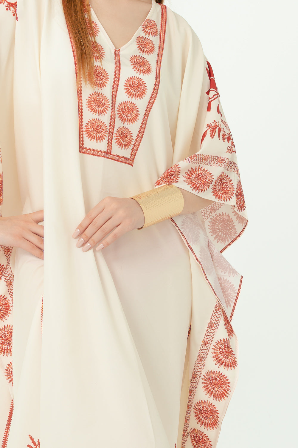 Ivory & Red Heritage Kaftan