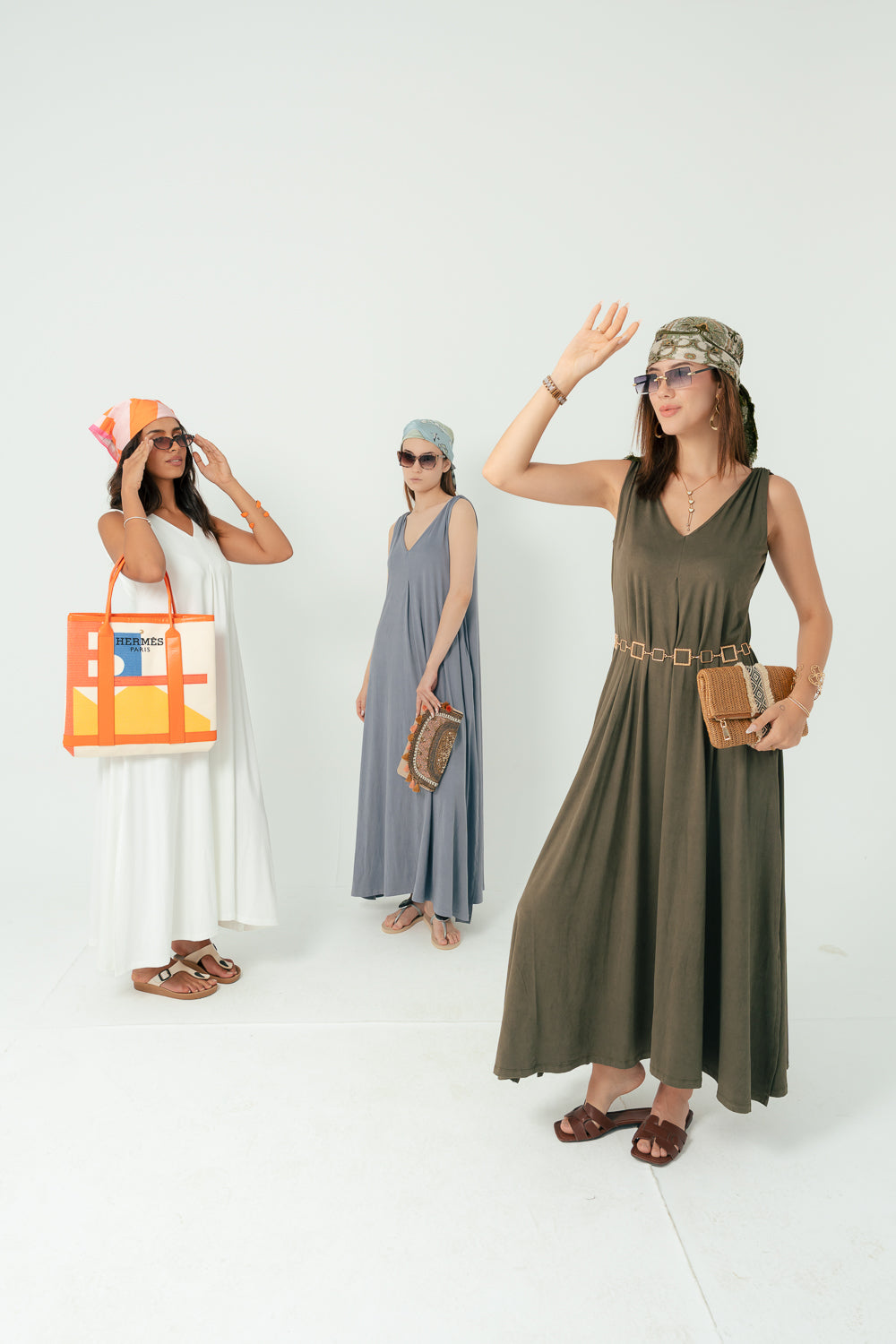 Flowy Earthy Olive Dress