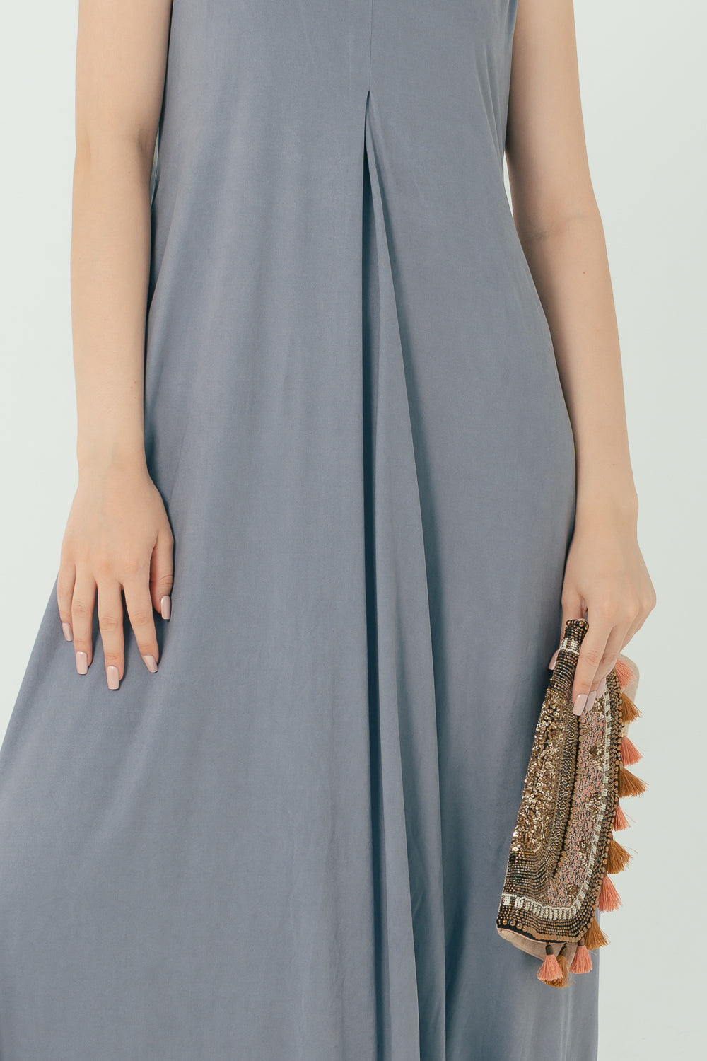 Flowy Dusty Blue Dress