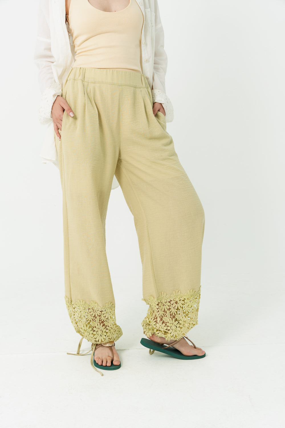 LEMON LACE PANTS