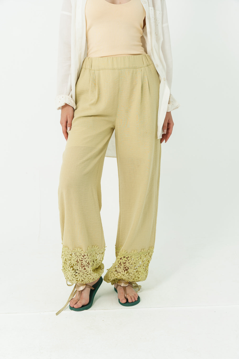 LEMON LACE PANTS