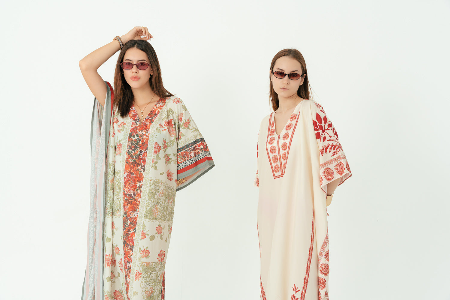 Ivory & Red Heritage Kaftan