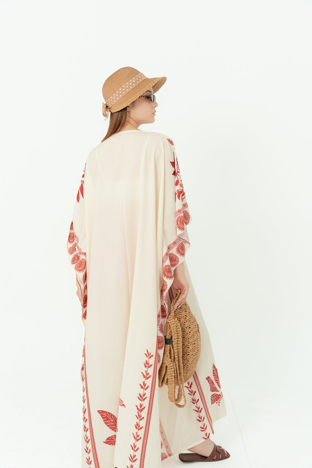 Ivory & Red Heritage Kaftan