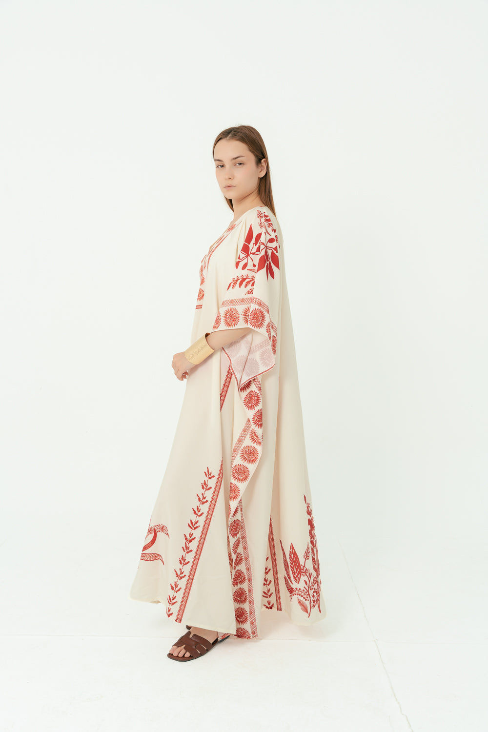 Ivory & Red Heritage Kaftan