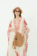 Ivory & Red Heritage Kaftan