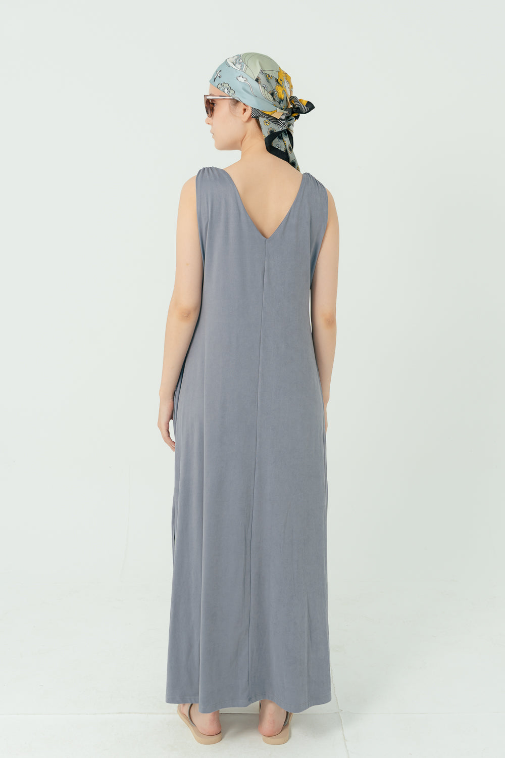 Flowy Dusty Blue Dress