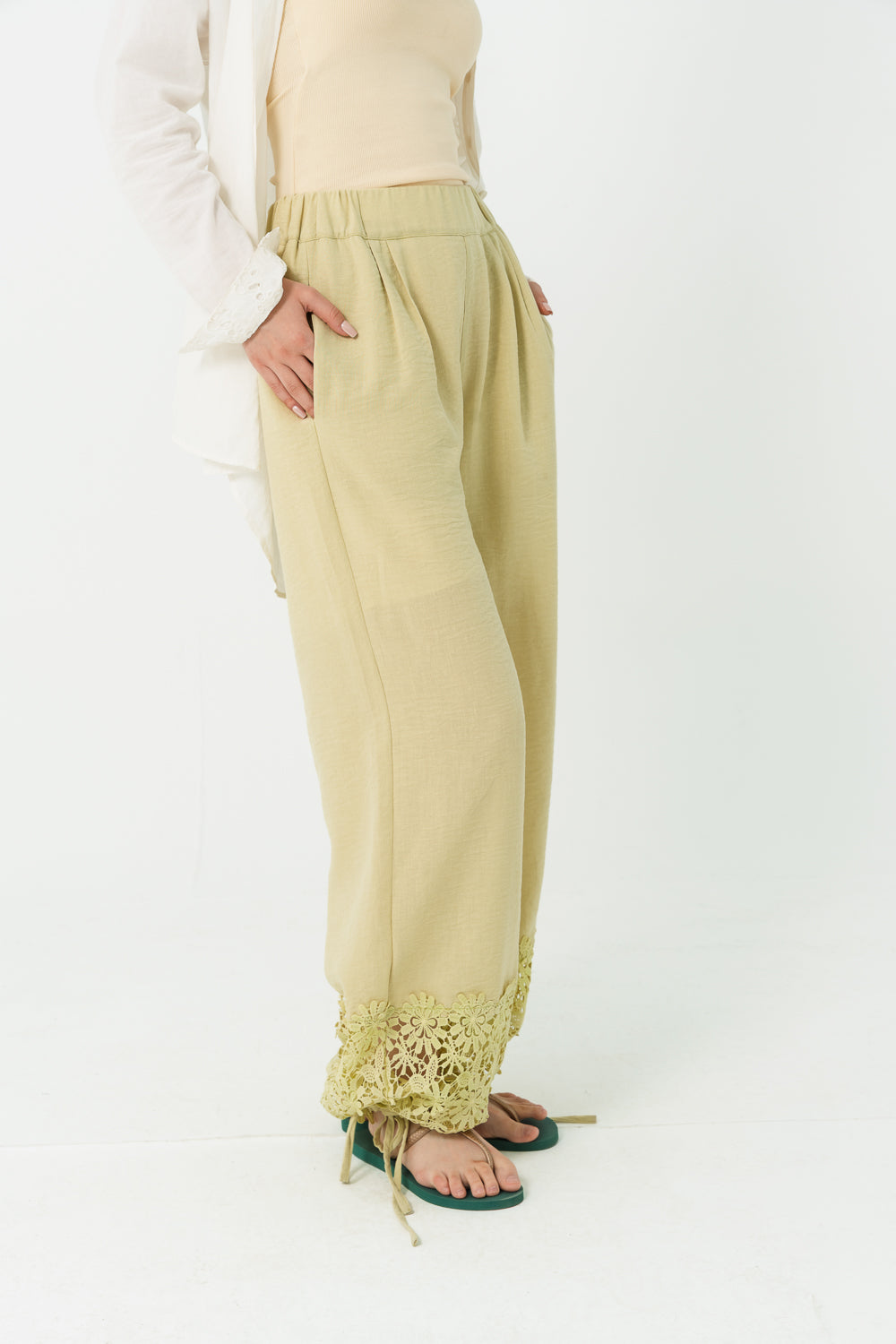 LEMON LACE PANTS